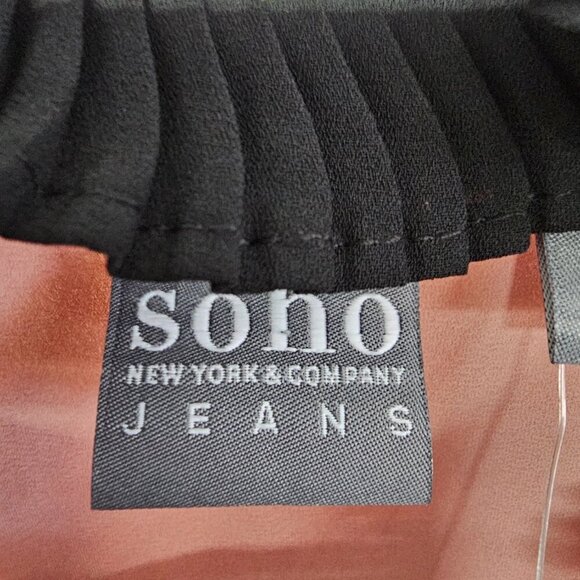 NWT Soho Jeans Pink Black Coquette Blouse Retro Romantic Defect M - Picture 9 of 16